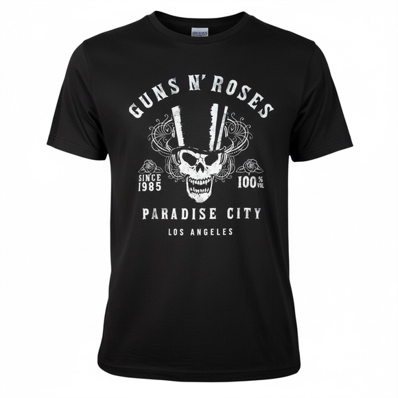 Guns N' Roses Tops - NWOT Guns N' Roses Black Paradise City Band Tee, Unisex Men Women’s Small